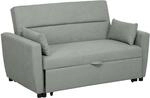 HOMCOM Schlafsofa, 2-Sitzer Sofa mit Schlaffunktion, Verstellbare R&uuml;ckenlehne, Couch
