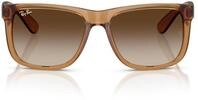 Ray-Ban Unisex Rb4165 Justin Sonnenbrille, Gummi Beige/Farbverlauf Braun, 54 mm