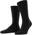 FALKE Herren Socken Lhasa Rib M So Wolle Kaschmir einfarbig 1 Paar, Schwarz Black