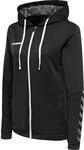 hummel Damen Hoodie Hmlauthentic Poly Zip Hoodie Woman, Black/White, L, 204939-2114-L