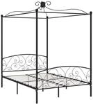 vidaXL Himmelbett Bettgestell Bett Doppelbett Metallbett Bettrahmen Lattenrost