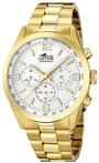 Lotus Herren Analog Uhr Edelstahl 316L Gold - Quarz - Chronograph - Mineralglas - 5