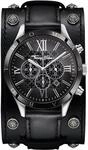 THOMAS SABO Herrenuhr Rebel Icon Leder, Edelstahl, Keramik Schwarz