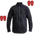 John Doe Men's Motoshirt Hemd, Schwarzer Denim, 4XL