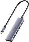 Cudy USB C Hub, 5-in-1 USB C Multiport Adapter Mit 100W PD, 4K HDMI, 3 USB-A