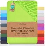 NatureMark Basic Boxspringbett & Wasserbett Spannbettlaken 200 x 220 cm - 40 cm