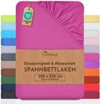 NatureMark Basic Boxspringbett & Wasserbett Spannbettlaken 200 x 220 cm - 40 cm