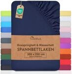 NatureMark Basic Boxspringbett & Wasserbett Spannbettlaken 200 x 220 cm - 40 cm