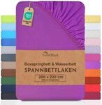 NatureMark Basic Boxspringbett & Wasserbett Spannbettlaken 200 x 220 cm - 40 cm