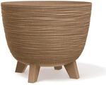 Prosperplast Furu Eco Wood-Naturo Blumentopf, Schale mit F&uuml;&szlig;en, Pflanzschale,