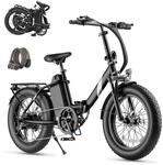 Touroll S3 E-Bike Klapprad, 20*3.0 Zoll Fat Tire Elektrofahrrad, 250W Motor, 36V 13Ah