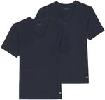 Marc O'Polo Men Essentials 2-Pack V-Neck Shirt, Blue