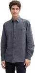 TOM TAILOR Herren Langarm Hemd Structured SLUBYARN - Regular Fit S- 3XL