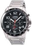 Lorus Sport Herren-Uhr Chronograph Edelstahl mit Metallband RT351CX9
