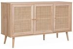 Sideboard mit Rattangeflecht 120 x 39 x 70 cm - 2 Ebenen - 3 T&uuml;ren - Skandinavische