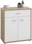 CARO-M&ouml;bel Kommode Sideboard Schrank Tommy in Sonoma Eiche/wei&szlig;, Anrichte mit...