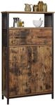 VASAGLE Badezimmerschrank, Sideboard, Verstellbarer Regalboden, offenes Fach, 60 x 30