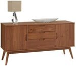 IDIMEX Sideboard Tivoli skandinavischen Design Kastanien dunkel braun lackiert -