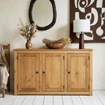 IDIMEX Sideboard CANCUN mit drei T&uuml;ren - Massivholz Kiefer, Gebeizt/Gewachst,