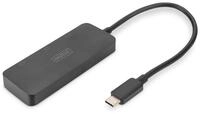 DIGITUS 3-Port USB-C Grafikadapter - USB-C zu 3x Displayport - 4k60Hz - Multi Stream