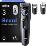 Braun Barttrimmer Series 3, Bartschneider Herren, BT3520, Schwarz