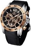 FIREFOX Falcon FFS185-102 Edelstahl schwarz/Rosegold Herrenuhr Armbanduhr Chronograph