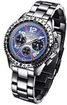 FIREFOX Racer FFS15-103 blau Herrenuhr Armbanduhr Chronograph massiv Edelstahl
