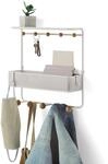 Umbra Estique Regal mit 10 Haken, Accessoire Organizer f&uuml;r den Eingang, Stahl, Weiss