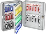 HMF Schl&uuml;sselkasten gro&szlig; aus Stahl, abschlie&szlig;barer Schl&uuml;sselschrank f&uuml;r...
