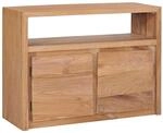 vidaXL Teakholz Massivholz Sideboard mit 2 T&uuml;ren Fach Kommode Anrichte Schrank