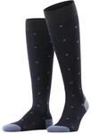 FALKE Herren Kniestr&uuml;mpfe Dot M Kh Baumwolle lang gemustert 1 Paar, Blau Dark Navy