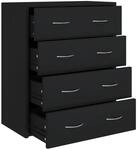 vidaXL Kommode mit 4 Schubladen Schubladenschrank Sideboard Schrank Mehrzweckschrank