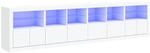 vidaXL Sideboard, Kommode mit viel Stauraum, Highboard Schrank mit LED-Leuchten,