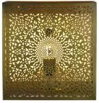 Marrakesch Orientalische Lampe Wandleuchte aus Metall Wandlampe Leuchte Yakin Gold