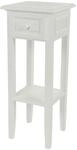 MyFlair Telefontische, MDF, Paulownia, Wei&szlig;, 25 x 25 x 67 cm 108021