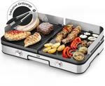 LEBENLANG Elektrogrill Tischgrill elektrisch - 2400W & Inkl. Grillzange