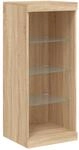vidaXL Sideboard, Kommode mit viel Stauraum, Highboard Schrank mit LED-Leuchten,
