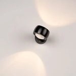 s.luce Beam Wandleuchte Up & Down runde Basis, Farbe:Schwarz