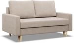 Mebligo - Sofa Mit Schlaffunktion und Bettkasten Blank, 2 Sitzer 152 cm Breit,