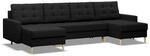 Mebligo - Ecksofa Elma, U-Sofa mit Schlaffunktion und Bettkasten, U-Form (BxTxH) 294