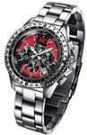 FIREFOX Racer FFS15-105 Carbon schwarz/rot Herrenuhr Armbanduhr Chronograph massiv