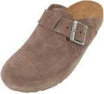 HAFLINGER Porto Eleganter Clog aus Leder mit Gummisohle und Kork Latex Fu&szlig;bett