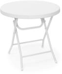 Relaxdays Gartentisch klappbar BASTIAN, rund, H x B x T: 74 x 80 x 80 cm, Metall,