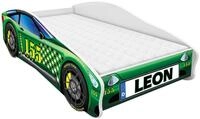 ACMA Autobett 140x70 cm mit Matratze und Lattenrost - Kinderbett Auto personalisiert