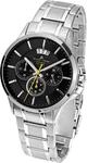 JACQUES LEMANS Herrenuhr Sydney Metallband massiv Edelstahl Chronograph 1-1542D