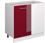 Vicco Eckunterschrank R-Line, Rot Hochglanz, 86 cm