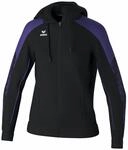 Erima Damen EVO STAR Trainingsjacke mit Kapuze (1032438), schwarz/ultra violet, 40