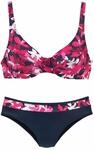 PETITE FLEUR Damen B&uuml;gel-Bikini florales Design, verstellbare Tr&auml;ger, bedruckter