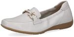 CAPRICE Damen Slipper aus Leder mit Schnalle, Wei&szlig; (White Deer), 37 EU