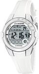 Calypso Kinderuhr Digital - Kautschuk Wei&szlig; - 10 ATM - Datum Kalender Chronograph